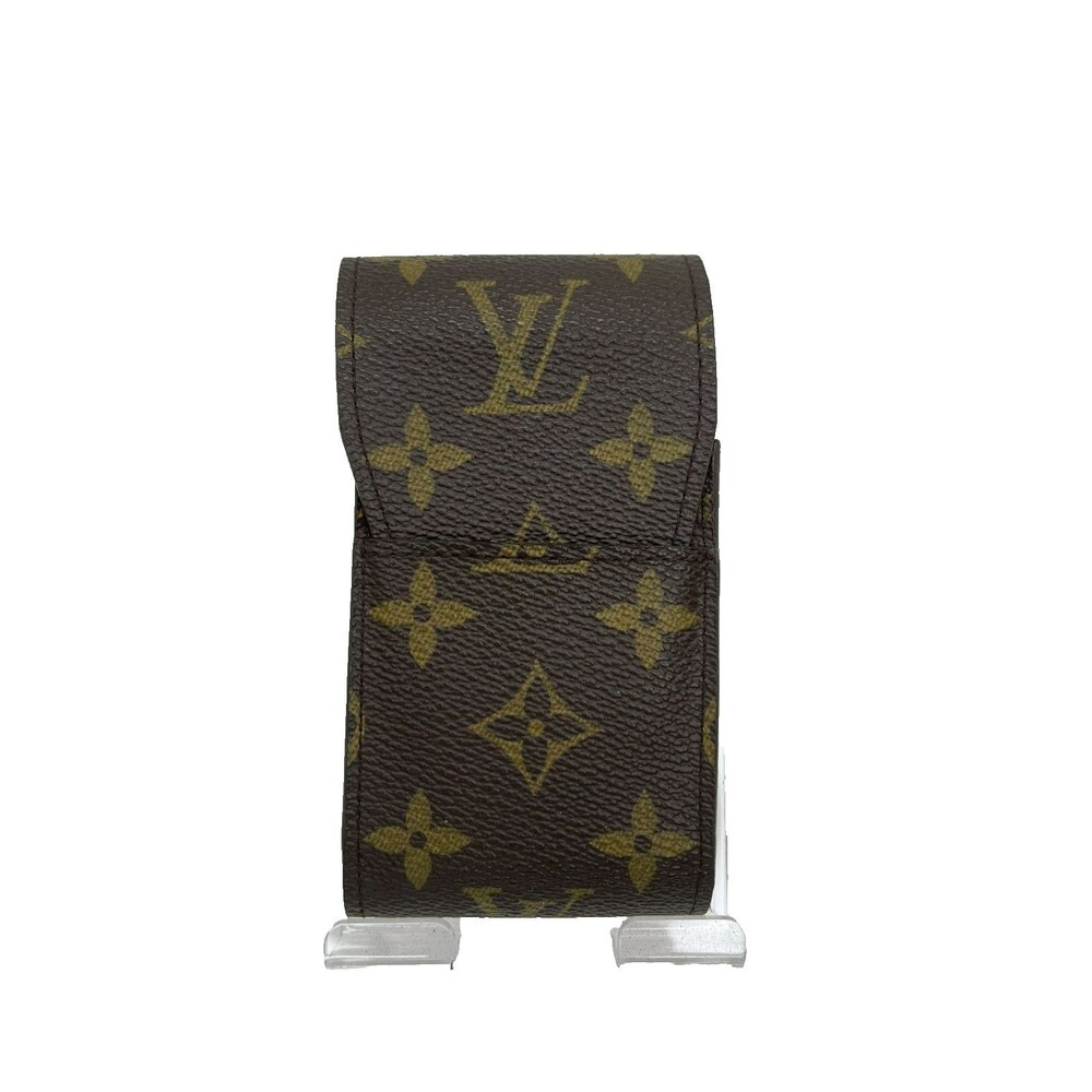 Louis Vuitton Monogram Cigarette Tobacco Case Brown Vintage Authentic France/105